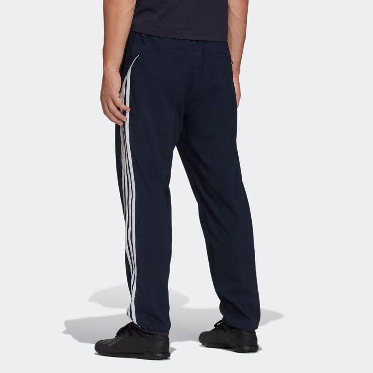 Adidas Knitted Sweatpants Men's Blue Moderate Straight Fit Pants HA2532