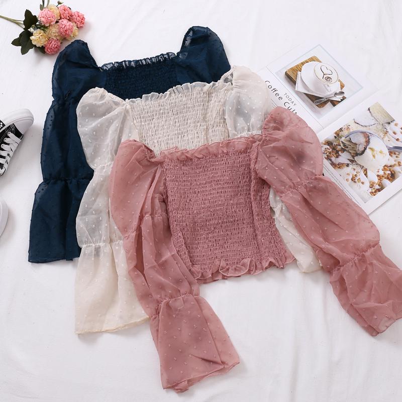 Buy Women Off-shoulder Crop Tops Lolita 