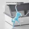 Extra Large Stainless Steel Cat Litter Box with High Walls and Side Opening