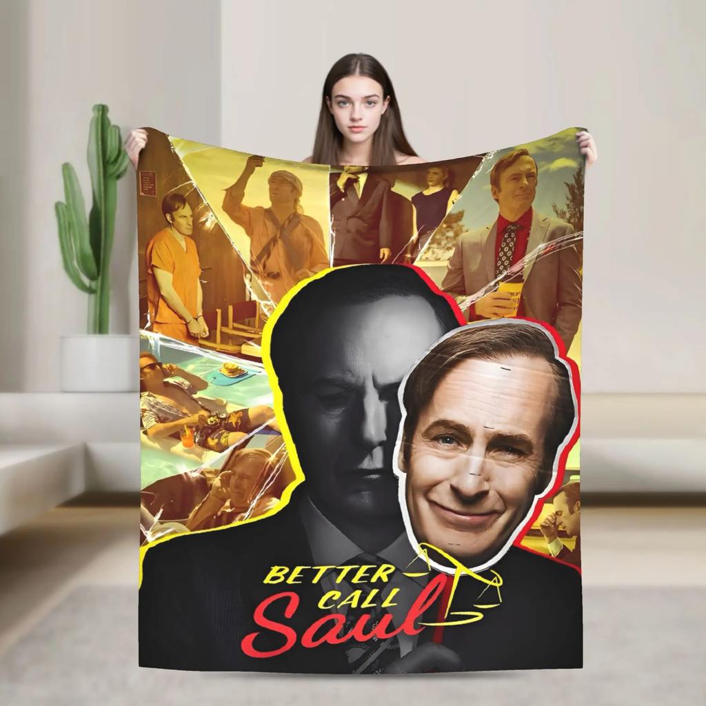 Better Call Saul Plush Throw Blanket for Bedroom Soft Warm Flannel Custom Quality Bedspread Gift for Boys Girls