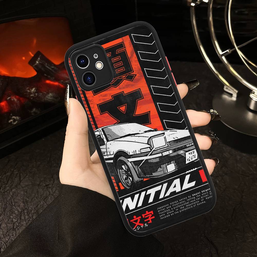 

Racing Anime Initial D Phone Cases For IPhone 16 15 14 Plus 13 12 11 Pro Max Matte Oft Bumper Phone Cover iphone 16pro max