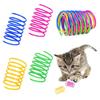 4/8/12pcs Cat Toys Interactive Wide Durable Heavy Gauge Pet Kitten Colorful Springs Cat Toy Coil Spiral Springs Dog Toys