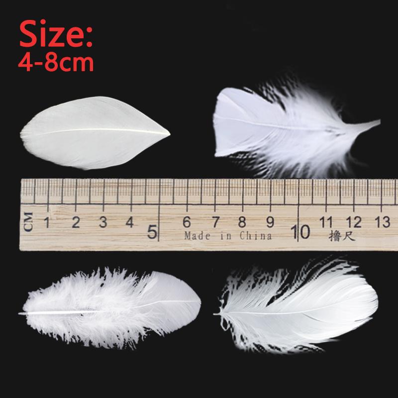 4-8Cm Feathers Decoration White 100Pcs Plumas For Crafts Small Bulk Goose Chicken Dream Catcher Making Massage House Piume Salon