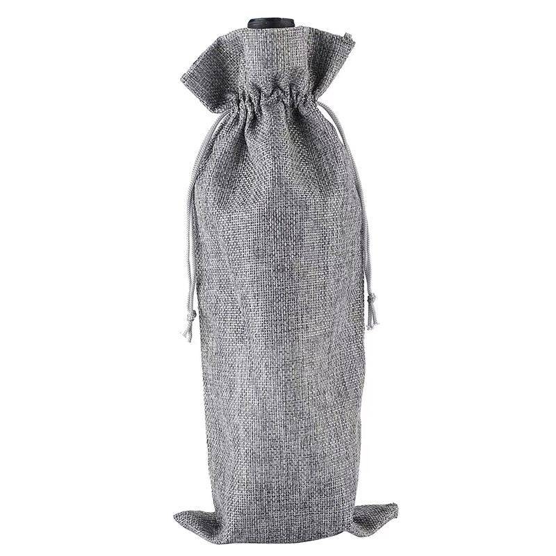 Wine Bottle Covers Gift Bag Reusable Burlap Drawstring Wine Bottle Covers Red Wine Champagne Pouch Christmas Gift Package Bags