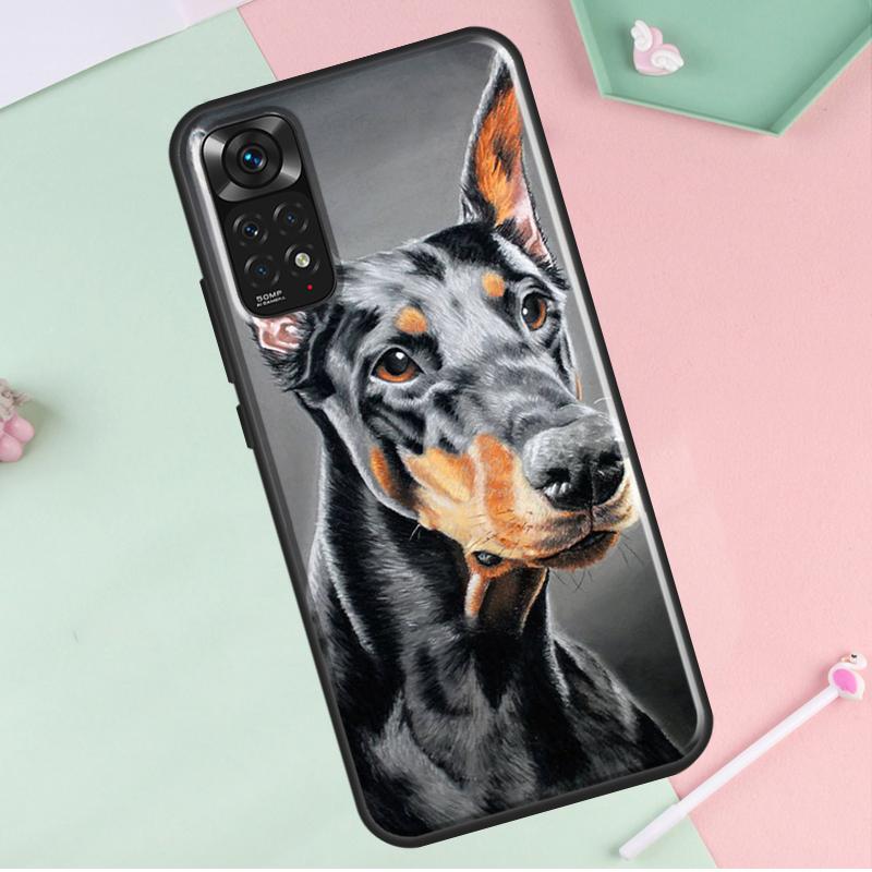 Dackel Dobermann Hund Für Redmi Hinweis 12 Pro Plus Abdeckung Für Redmi Hinweis 10 8 9 11 Pro 12S 11S 10S 9S 9C 10C 12C Fall