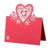 50Pcs Heart Shape Table Number Cards Wedding Table Number Card For Table Setting Wine Glass Christmas Wedding Decoration