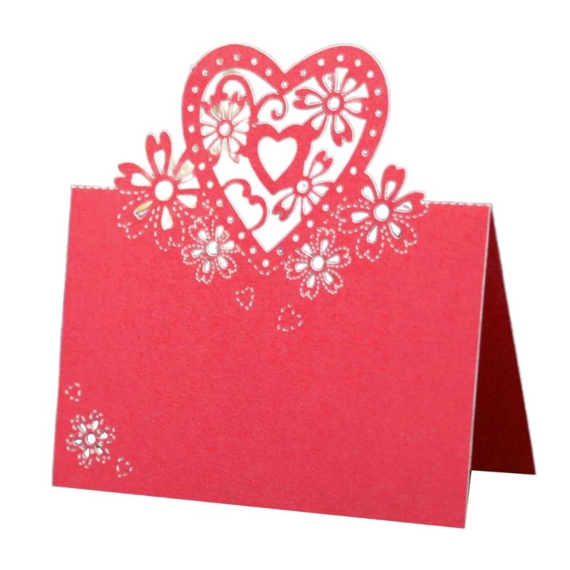 50Pcs Heart Shape Table Number Cards Wedding Table Number Card For Table Setting Wine Glass Christmas Wedding Decoration