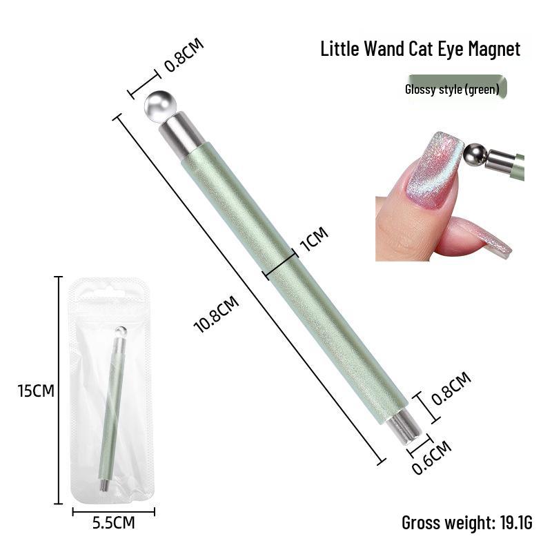 Dual-Head Magnet with Strong Suction for Cat Eye Nail Gel Polish