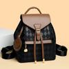 Women Backpack Soft Pu Leather Black Casual Multifunctional College Bag Capacity Shoulder Bag Trave Handle Bag
