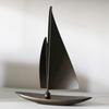 Creative Sailboat Model Crafts Statue Desk Decoration Ornaments Abstract Artwork Sailboat Resins Sculpture Room Aesthetic Decor