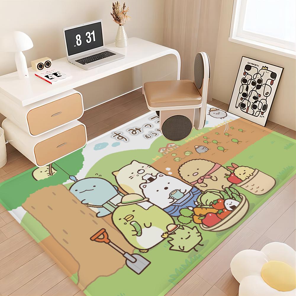 Cartoon Pink Sumikko Gurashi  Floor Mat Floor Mat INS Style Soft Bedroom Floor House Laundry Mat Anti-skid Household Carpets