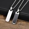 Men's Fashion Necklace with Lapis Lazuli Agate Drip Stainless Steel Chain Pendant and Charms for Men and Women