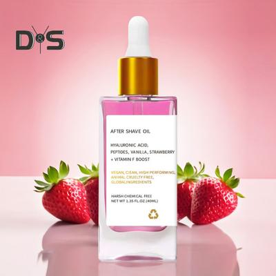 40ML Strawberry After Shave Oil Fruit Vanilla Extract Soothing Hydrating Women After Shave Ingrown Hair Treatment Essential Oil