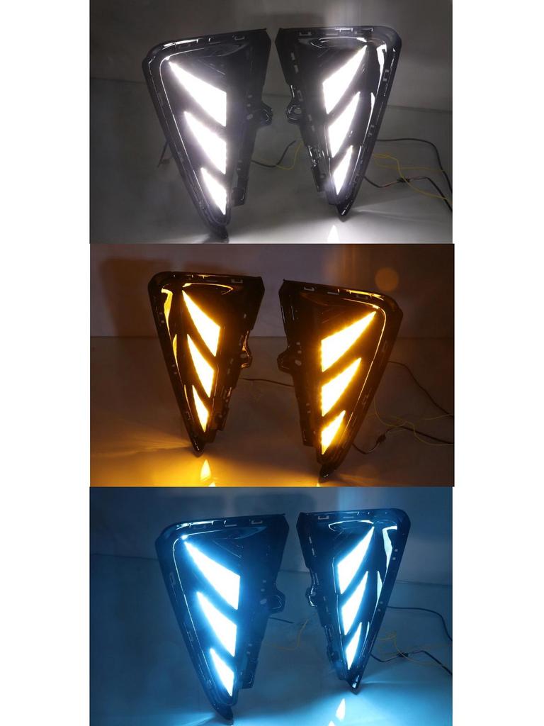 Compatible LED Daytime Running Front Fog Lights for 2021-2023 Geely Binyue Proton X50.