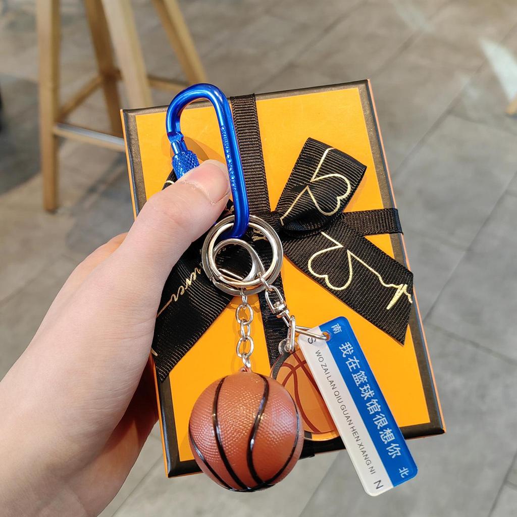 Basketball Keychain Pendant: Creative Sports Ornament for Backpacks, Ideal Souvenir Gift for Men, Women, and Students