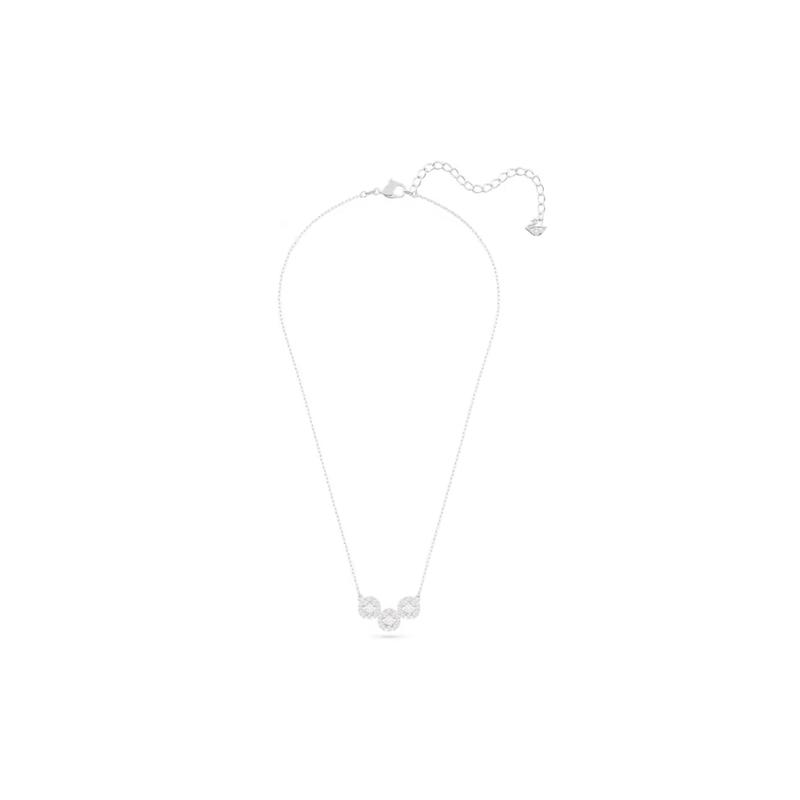 Swarovski Una Casual and Refined Cubic Zirconia Rhodium Plated Imitation Crystal Necklace for Women 5646732