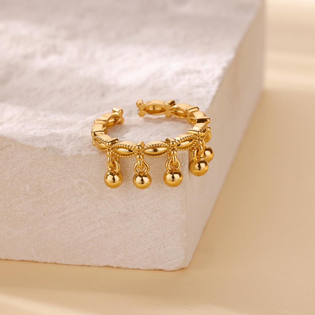 Stainless Steel Chunky Wide Rings For Women Vintage Gold Color Geometric Open Finger Ring Fashion Minimalist Jewelry Gift Femme