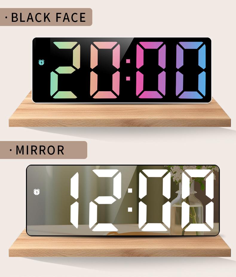 LED Digital Alarm Clock with 12/24-Hour Display