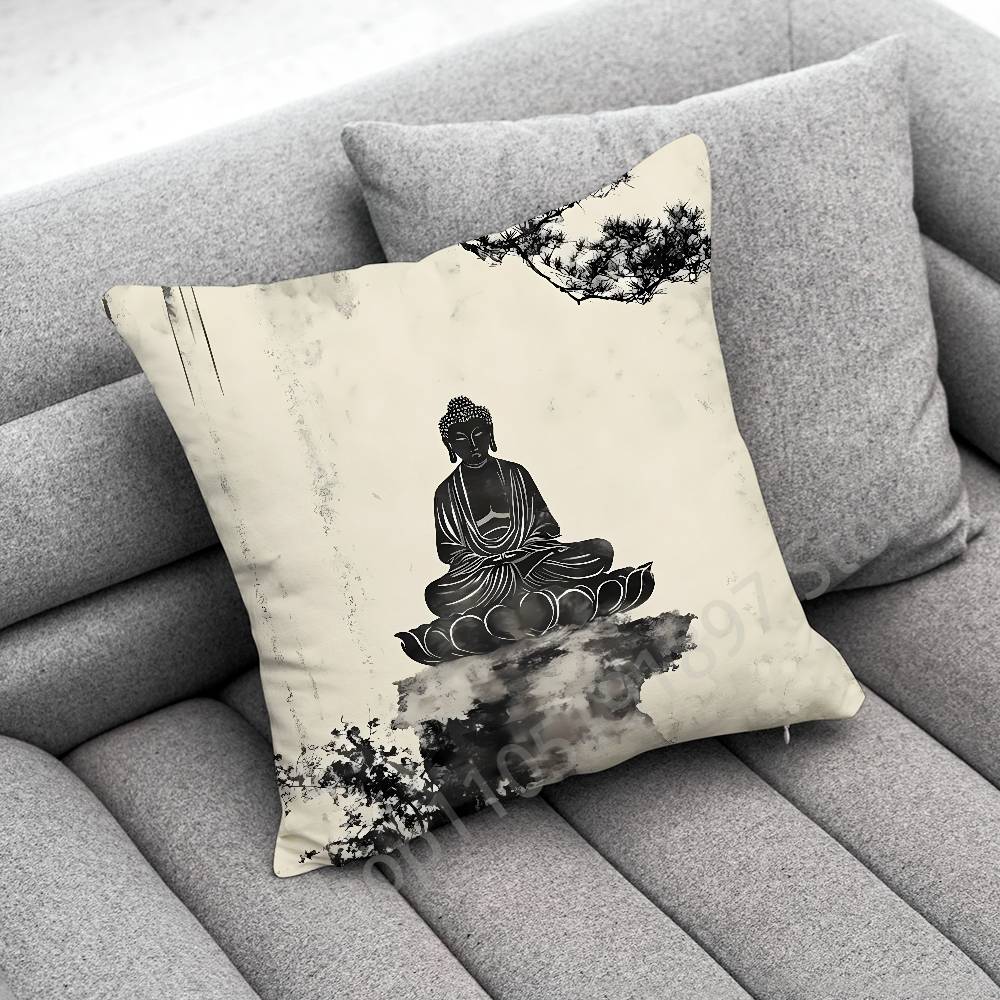 Indie Budda Buddyzm Poszewka na poduszkę dekoracyjną Na 50cm 40cm 55cm 45*45cm 30cm Kwadratowa Poszewka na poduszkę do sypialni
