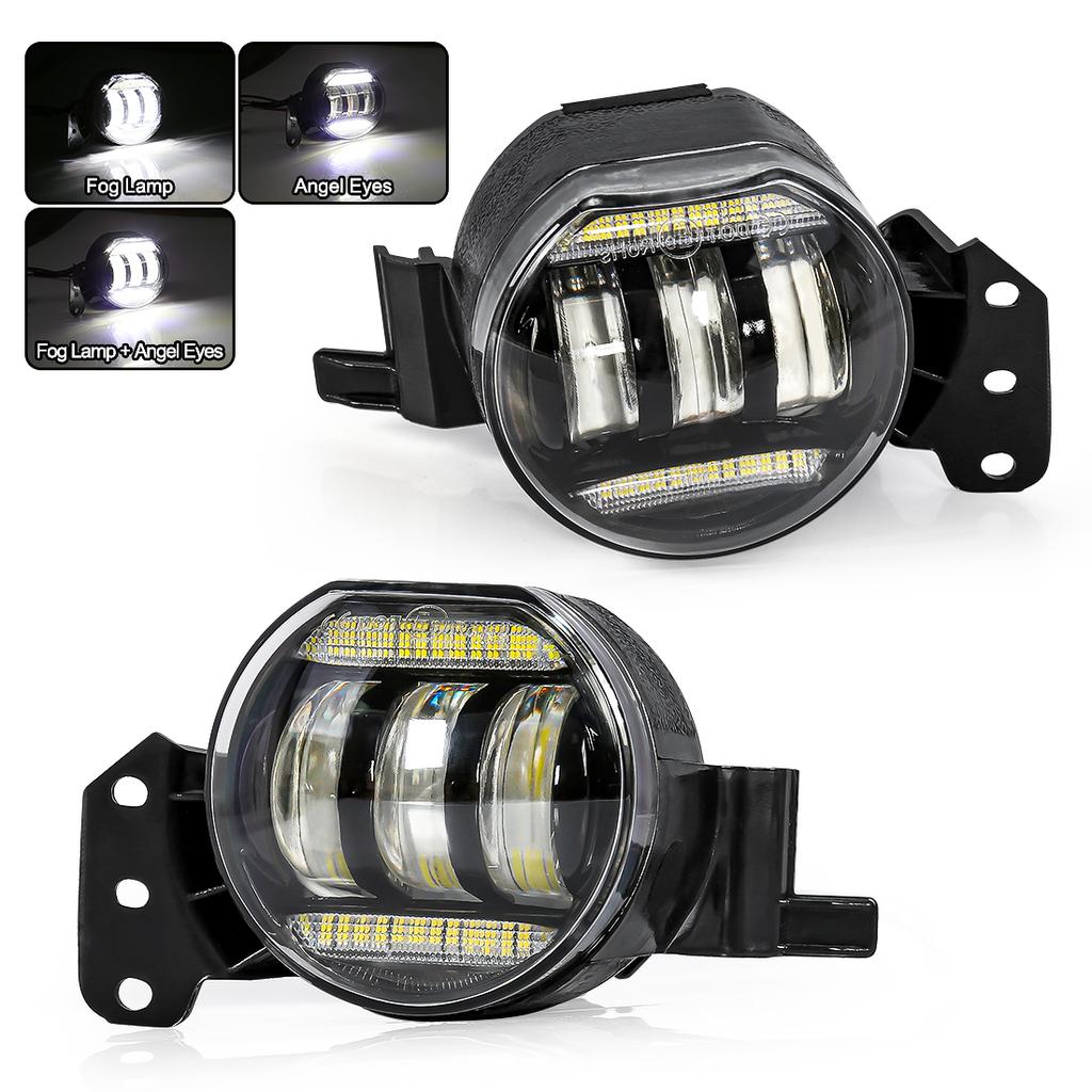 Car Lights Fog Lamp Assembly For BMW E46 E60 E61 2003 2004 2005 2006 2007 2008 LED Angel Eyes Halogen Front Bumper Headlight 12V