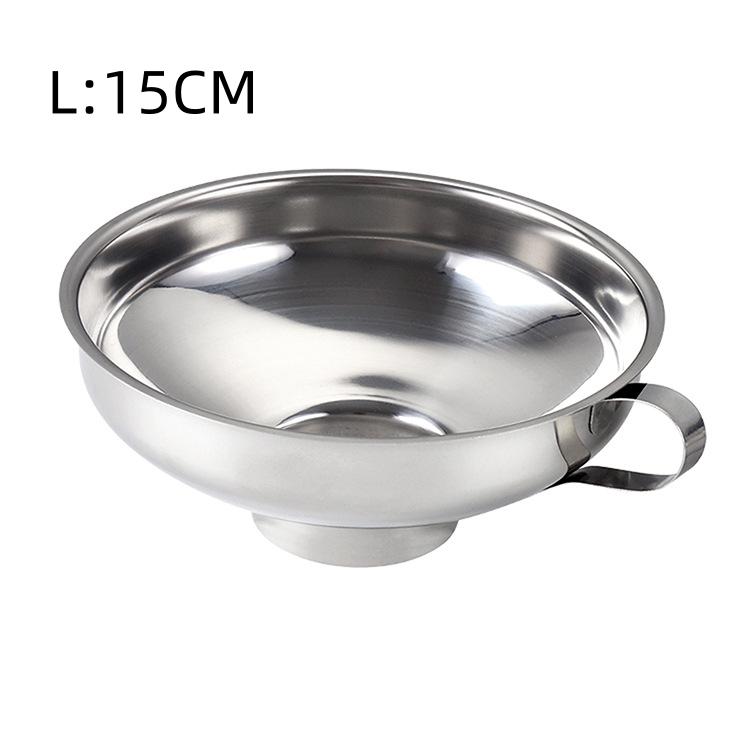 1PC Funil de Conservas de Aço Inoxidável Ferramenta de Cozinha Boca Larga Funil de Conservas Funil Filtro Vazamento Lata de Boca Larga Para Óleo Vinho Cozinha