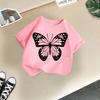 T-shirt décontracté à manches courtes pour enfants - T-shirt d'été ample pour filles avec nœud