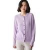Women's Cashmere Cable-Knit Cardigan Sweater - Round Neck, Single-Breasted, Multi-Button, Loose Fit, Solid Color, Versatile Fall/Winter Style
