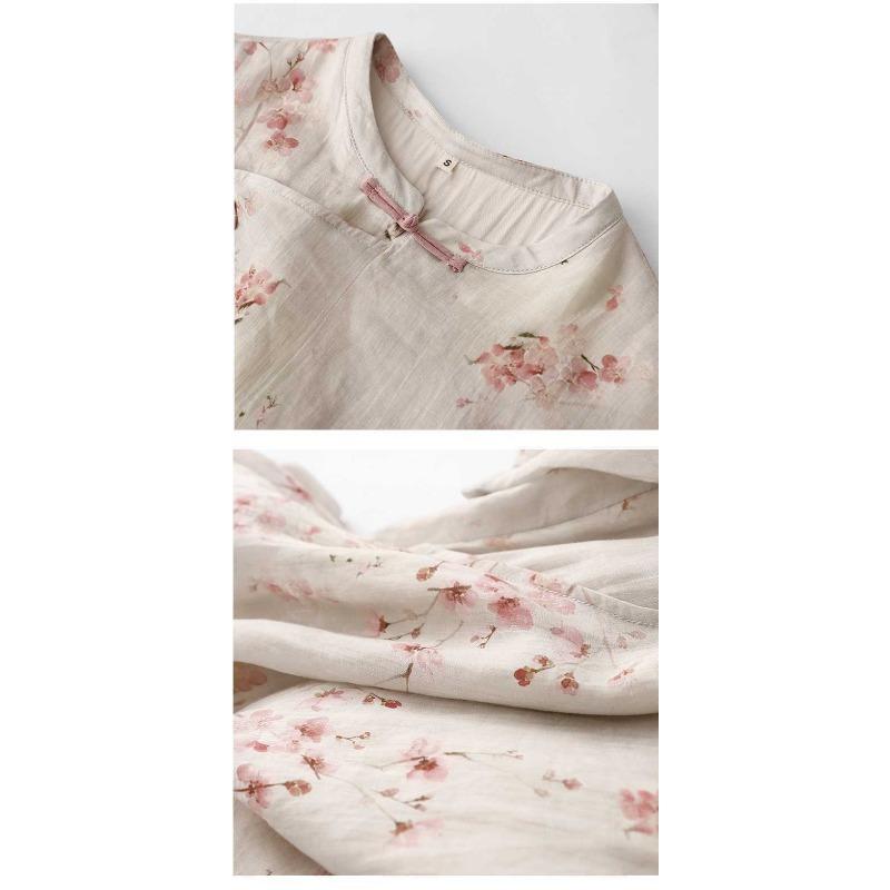 Women's Roll Tab Sleeve Cotton Dress