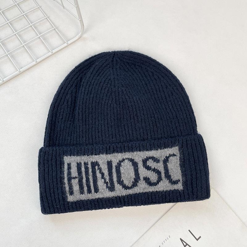 

Мужские шапки с бархатной подкладкой на зиму, универсальные шапки-пуловеры с защитой ушей, вязаные шерстяные шапки для новых студентов 54-62cm