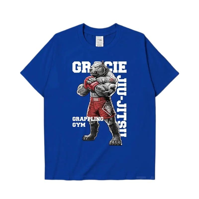 Brazilian Jujitsu Bully Dog Illustration Mens TShirt Cotton Round Neck Short Sleeve T Shirt