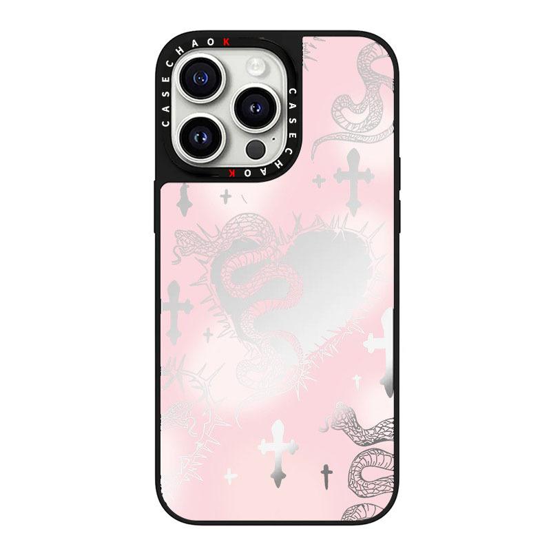 

Зеркальный чехол с узором змеи 16Pro для iPhone15ProMax для Apple 14Pro Чехол для мобильного телефона 13 Противоударный Трендовый Бренд For Apple 11