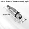 QIANRENON XLR To BNC Adapter - 3-Pin XLR Female To BNC Female Coaxial Analog Video Connector, Extended Conversion for RF, Audio, Camera, Microphone, M