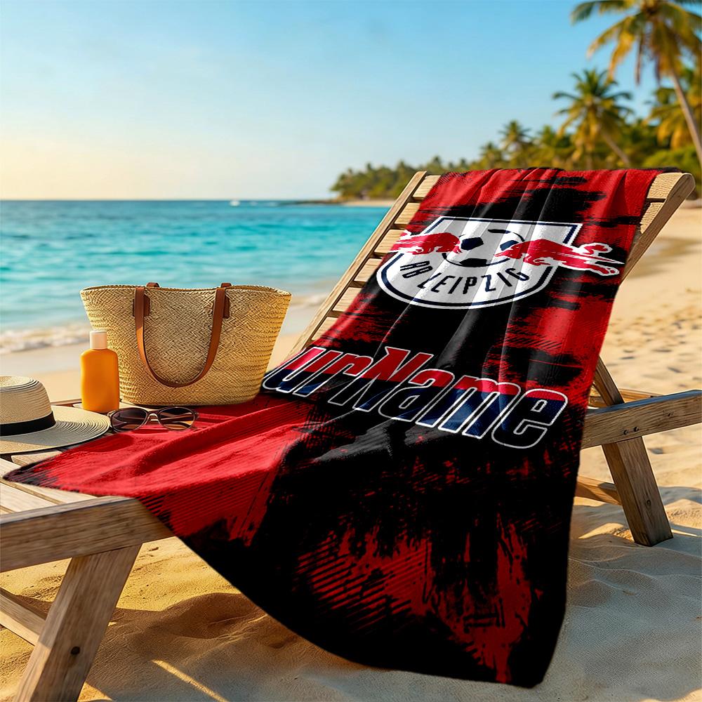 RB Leipzig Personalisierbares Namens-Strandtuch Superweich Saugfähig Ideal Für Reisen Outdoor Schwimmbad Yoga Surfen Camping Wandern Fitnessstudio Geschenk Urlaub