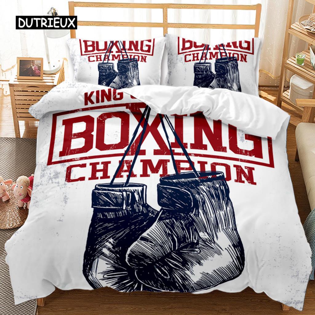 

Боксерские игры пододеяльник комплект красно-синий боксерский комплект постельного белья соревновательный спортивный бокс игровой двойной королевский королевский полиэстер пододеяльник EU single(135x200cm)