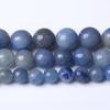 Blue Aventurine Stone Natural Round Beads 15"Strand Smooth Loose Spacer Beads 4/6/8/10/12mm for Jewelry Making DIY Bracelets Accessories