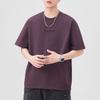 New Summer Short-sleeved T-shirt for Men's Embroidered Loose Five-quarter Sleeve T-shirt Japanese Retro Casual