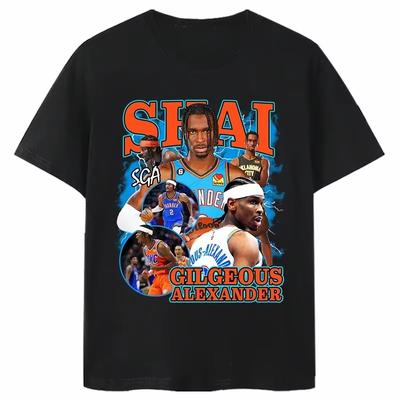 2026 Basketball Famous Star Okc Thunder No2 Sga Alexander Print TShirt Unisex Unisex Oversized Short Sleeve High Quality Tees