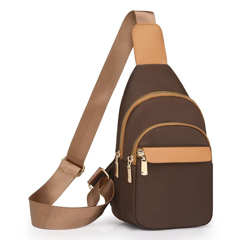Dámska náprsná taška s kontrastnou farbou, veľkokapacitná taška cez rameno/crossbody