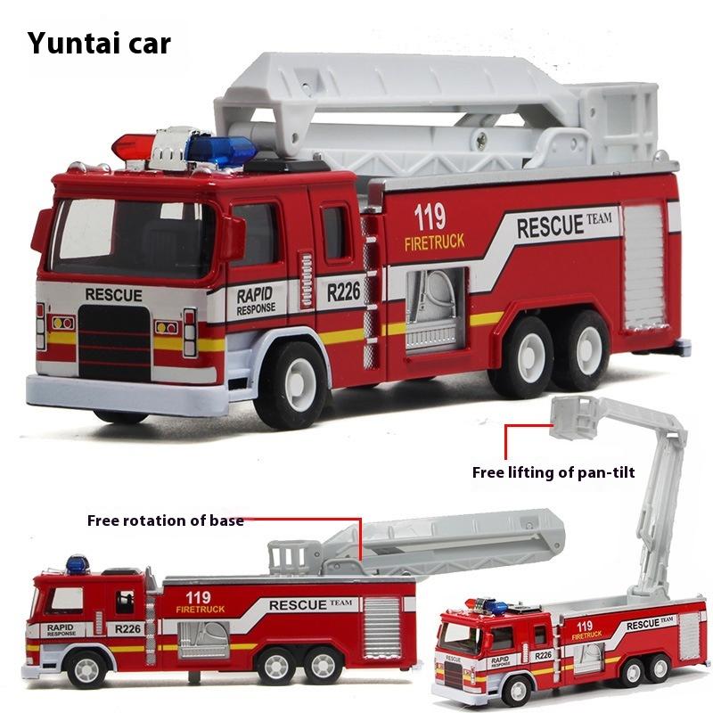 

Легкосплавная пожарная машина, игрушечная модель пожарной машины со световой музыкой и инерционным механизмом, детская игрушечная машина