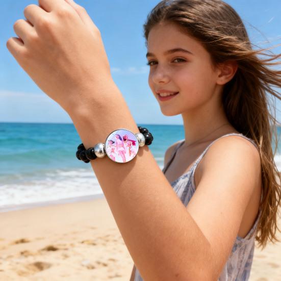 Yousheng Korean Pop Beaded Bracelet Anime Inspired Fashion Bracelet Colorful Beads Bracelet for Women Men Girls Boys Fans