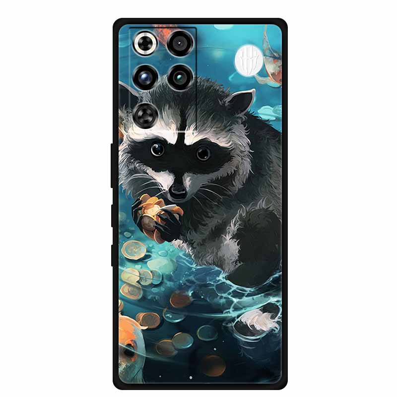 Phone Case For ZTE Nubia RedMagic 11 Pro 5G Back Cover Case Black Silicone TPU Soft Coque For Nubia RedMagic 11Pro Funda Capas