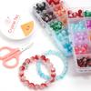200Pcs 8mm Colored Acrylic Cracked Beads Set Jewelry Making Round Beads Kit For DIY Handmade Bracelet Necklace Gift Accessories