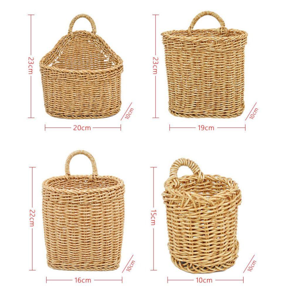 Portable Fruit Tray Sundries Organizer Breathable Storage Bin Handwoven Bread Storage Basket