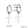 Fashion earrings women's hip-hop personality niche design sense electroplating small chain ear buckle stainless steel earrings