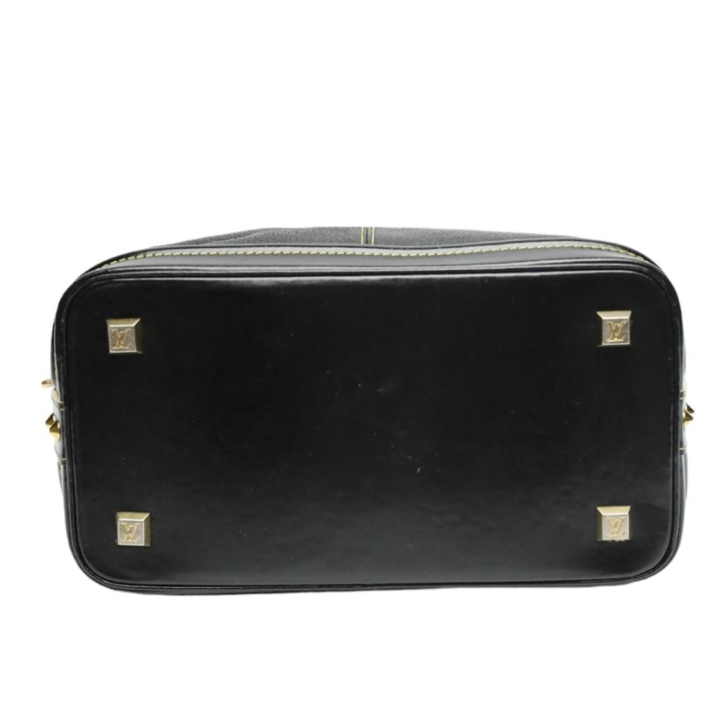 LOUIS VUITTON Suhari Lockit PM Handbag Calfskin Noir (Black) Women M91875 Used
