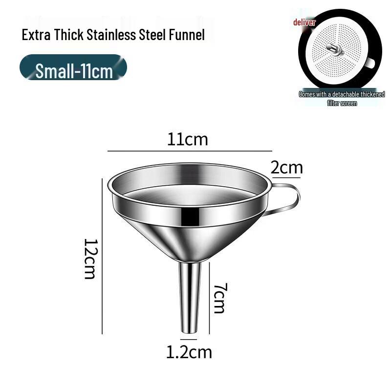 Stainless Steel Kitchen Funnel with Filter