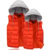 2026 New Autumn Winter Padded Vest, Detachable Hood Unisex Sleeveless Jacket, Couple‘s Matching Workwear Style Thermal Waistcoat