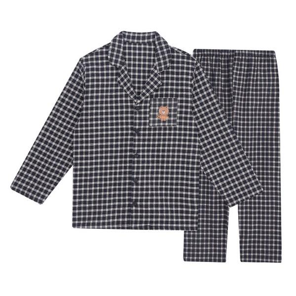 

Line Friends Men s 9-quarter dyed pajama top and bottom set