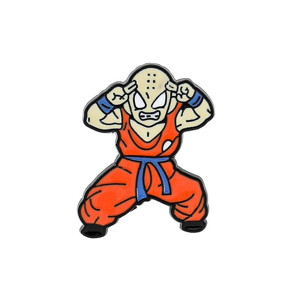 Dragon Ball Peripheral Japanese Cartoon Metal Brooch Pin Hat Clothing Alloy Paint Badge