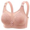Plus Size Wireless Push-Up Bra: Beautiful Back, Side Support, Breathable Latex Cotton, Comfortable Fit